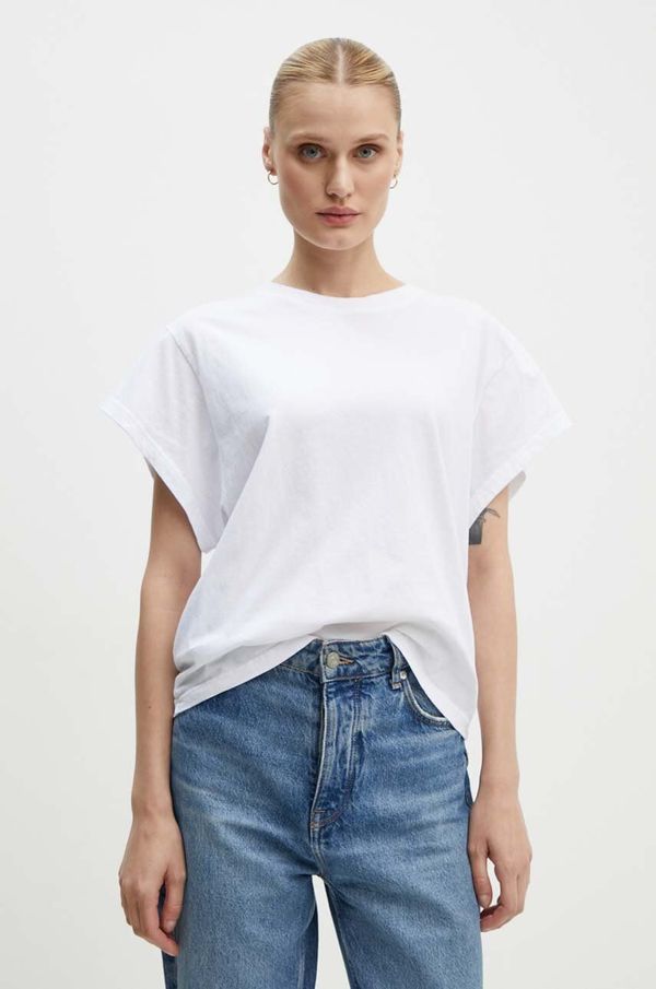 American Vintage Pamučna majica American Vintage za žene, boja: bijela, VUP02BH24