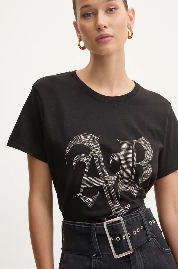 Aniye By Pamučna majica Aniye By za žene, boja: crna, 181510