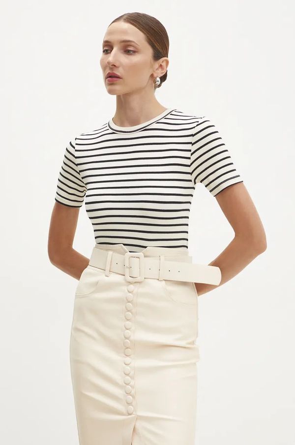 Answear Lab Pamučna majica Answear Lab za žene, boja: bijela