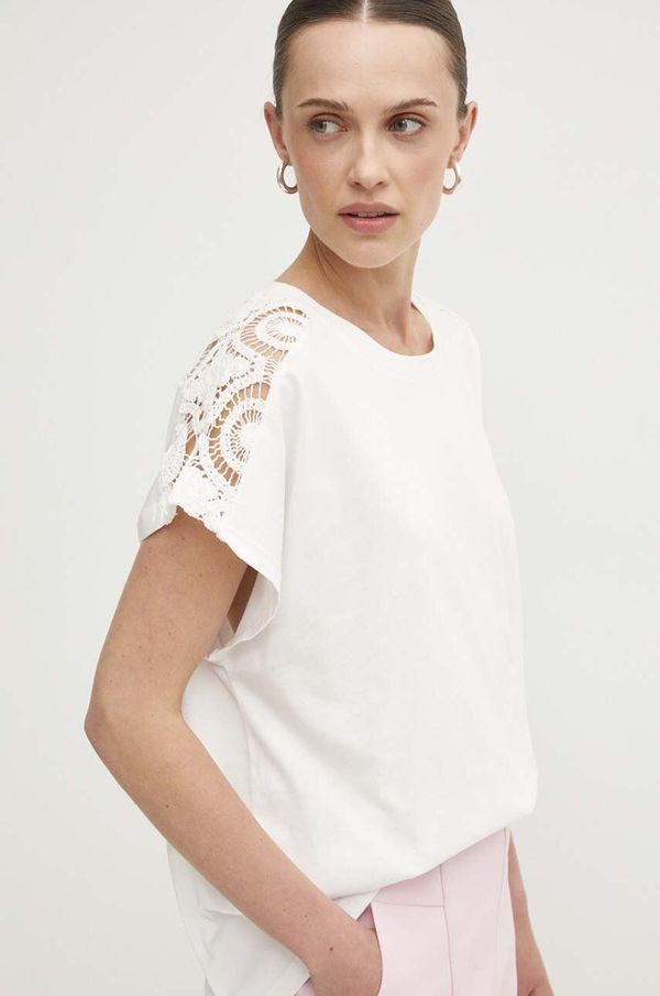 Answear Lab Pamučna majica Answear Lab za žene, boja: bijela