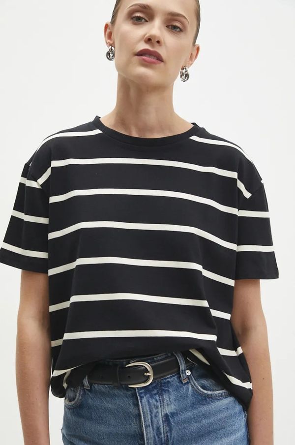 Answear Lab Pamučna majica Answear Lab za žene, boja: crna