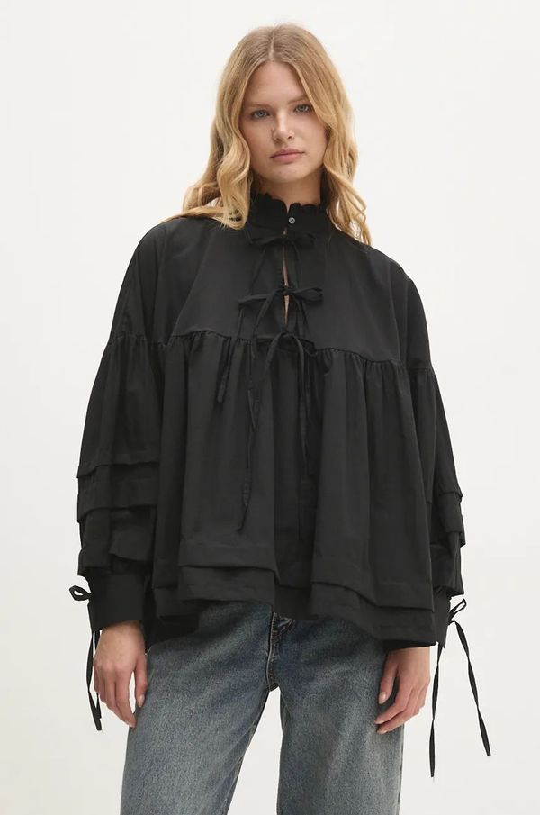 Answear Lab Pamučna majica Answear Lab za žene, boja: crna, bez uzorka