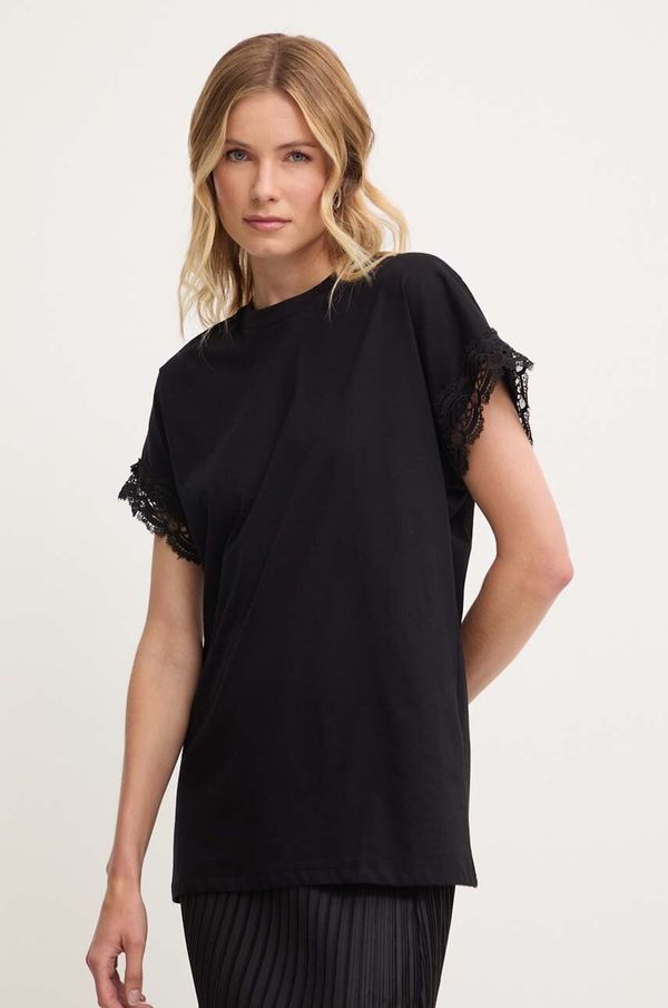 Answear Lab Pamučna majica Answear Lab za žene, boja: crna