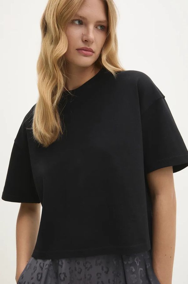 Answear Lab Pamučna majica Answear Lab za žene, boja: crna