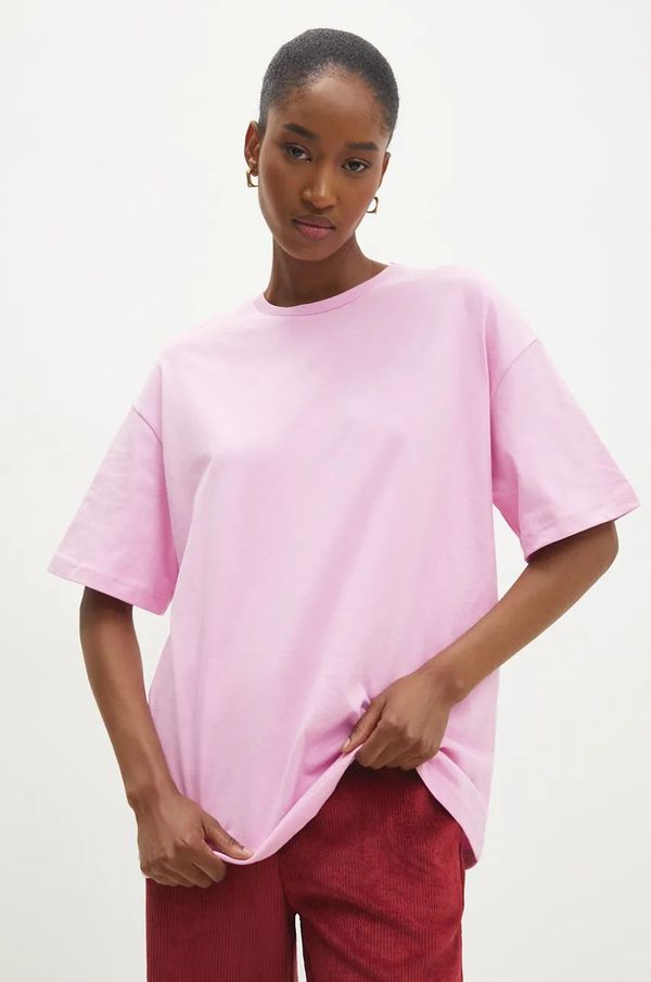 Answear Lab Pamučna majica Answear Lab za žene, boja: ružičasta
