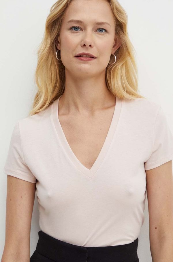 Armani Exchange Pamučna majica Armani Exchange boja: ružičasta