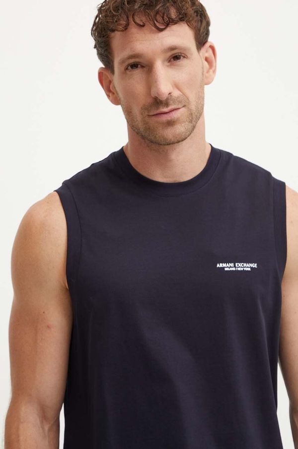Armani Exchange Pamučna majica Armani Exchange za muškarce, boja: tamno plava, 8NZH97 ZJ9AZ