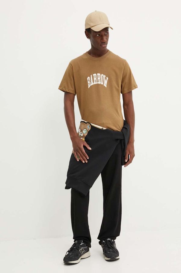 Barrow Pamučna majica Barrow boja: smeđa, s tiskom, F4BWUATH076