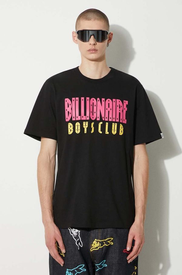 Billionaire Boys Club Pamučna majica Billionaire Boys Club Straight Logo za muškarce, boja: crna, s tiskom, B24243