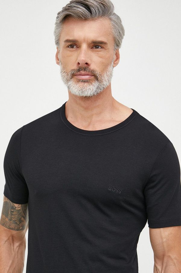 Boss Pamučna majica BOSS boja: crna, jednobojni model