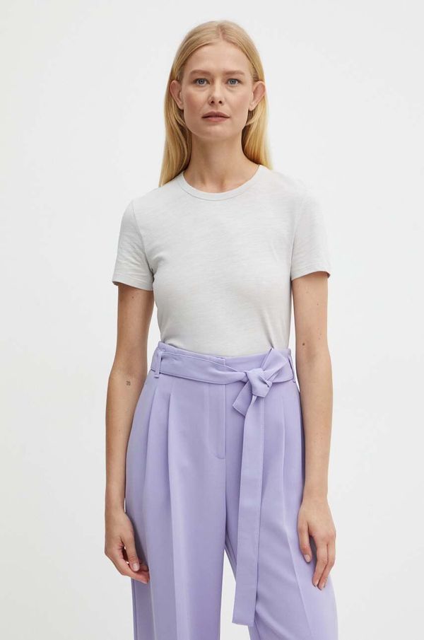 Boss Orange Pamučna majica Boss Orange za žene, boja: siva, 50504201