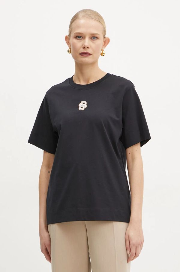 Boss Pamučna majica BOSS za žene, boja: bež, 50526205