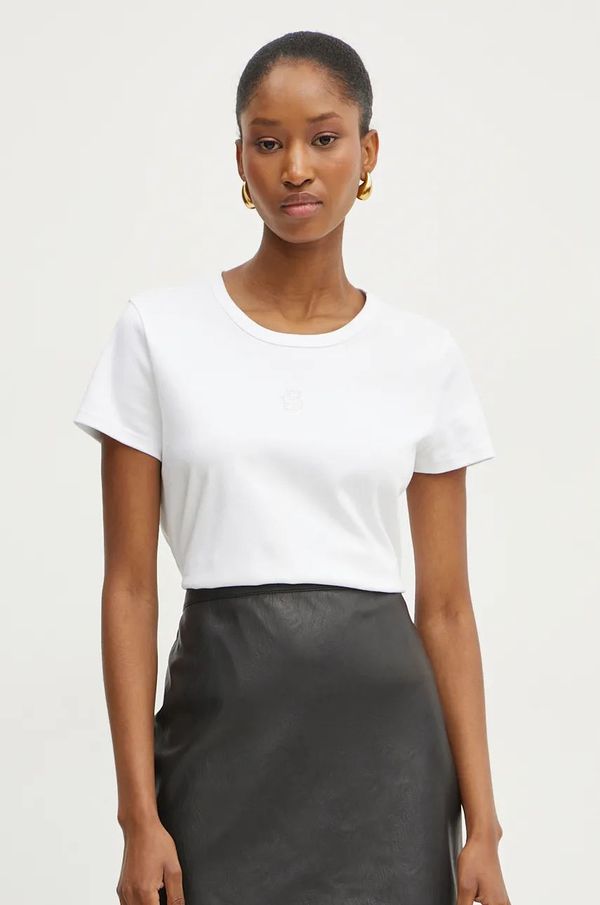 Boss Pamučna majica BOSS za žene, boja: bijela, 50528826