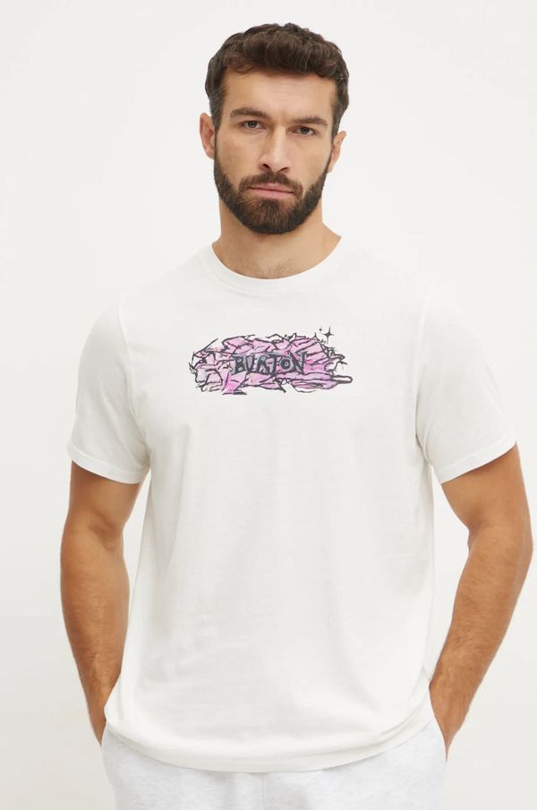 Burton Pamučna majica Burton boja: bijela, s tiskom, 243421
