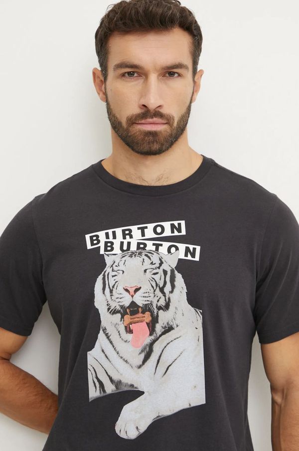 Burton Pamučna majica Burton boja: crna, s tiskom, 243431