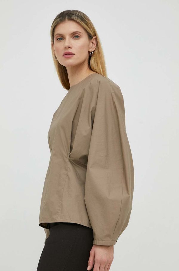 By Malene Birger Pamučna majica By Malene Birger Maias za žene, boja: bež, glatka