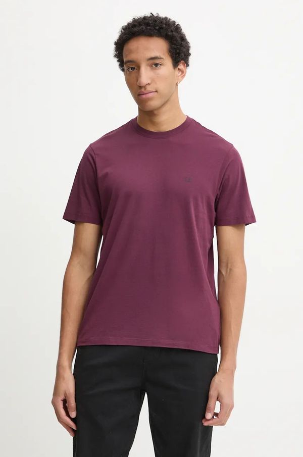 C.P. Company Pamučna majica C.P. Company 30/1 Jersey Back Goggle za muškarce, boja: ljubičasta, s tiskom, 17CMTS030A005100W