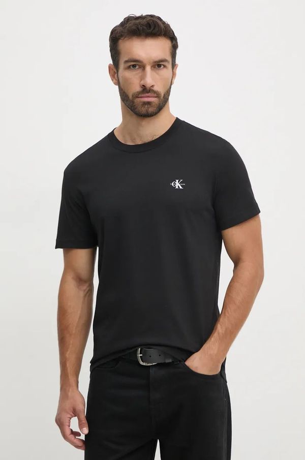 Calvin Klein Jeans Pamučna majica Calvin Klein Jeans 2-pack boja: crna, bez uzorka
