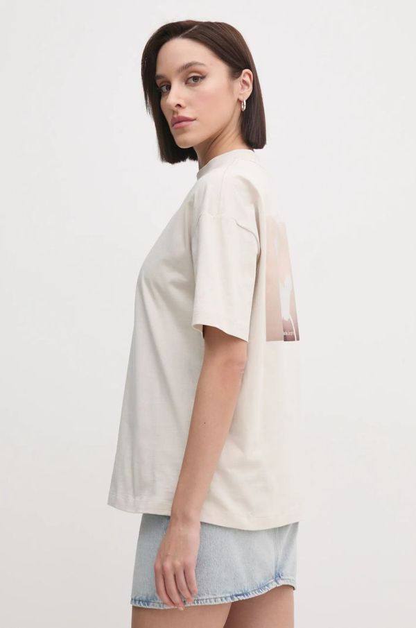 Calvin Klein Jeans Pamučna majica Calvin Klein Jeans za žene, boja: bež, J20J224981