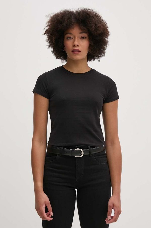 Calvin Klein Jeans Pamučna majica Calvin Klein Jeans za žene, boja: crna, J20J224654