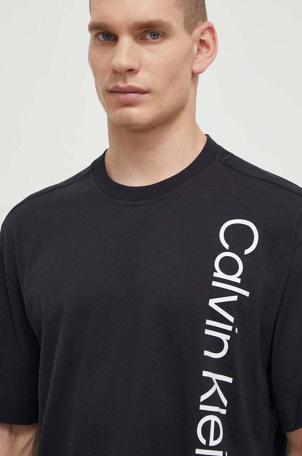 Calvin Klein Performance Pamučna majica Calvin Klein Performance za muškarce, boja: crna, s tiskom