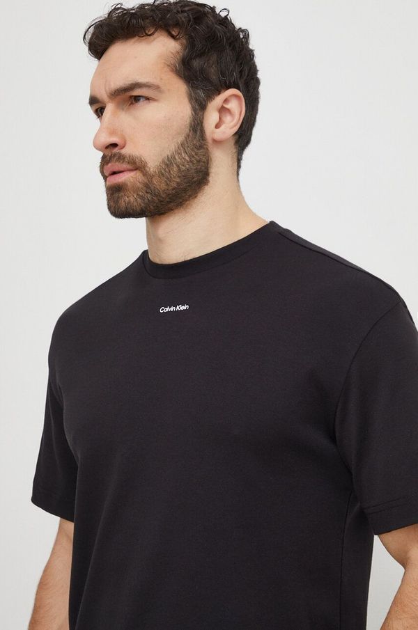 Calvin Klein Pamučna majica Calvin Klein za muškarce, boja: crna, bez uzorka