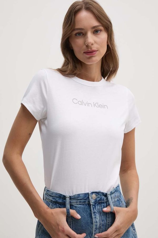 Calvin Klein Pamučna majica Calvin Klein za žene, boja: bijela, K20K207004