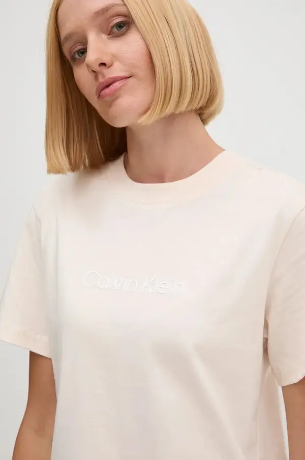 Calvin Klein Pamučna majica Calvin Klein za žene, boja: ružičasta, K20K205448