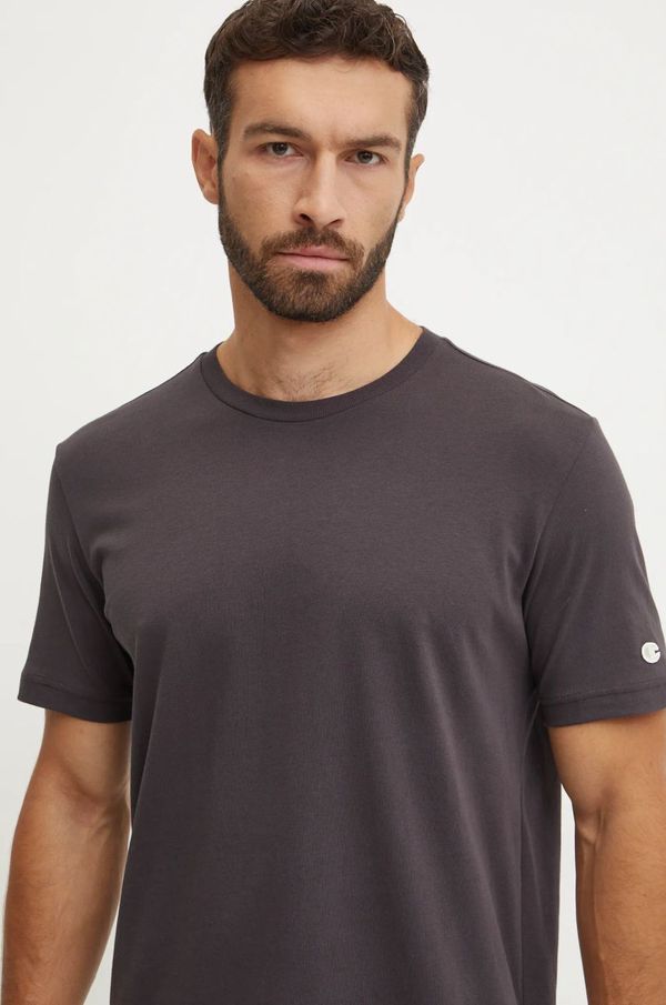 Champion Pamučna majica Champion za muškarce, boja: siva, bez uzorka, 220425