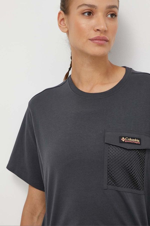 Columbia Pamučna majica Columbia Painted Peak za žene, boja: siva, 2074491