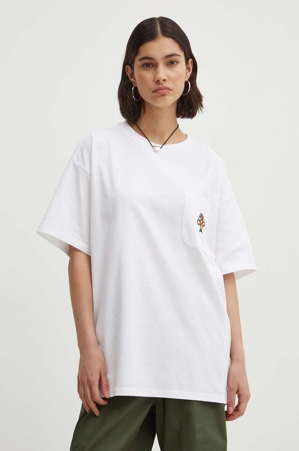 Converse Pamučna majica Converse boja: bijela, s aplikacijom, 10026445-A02