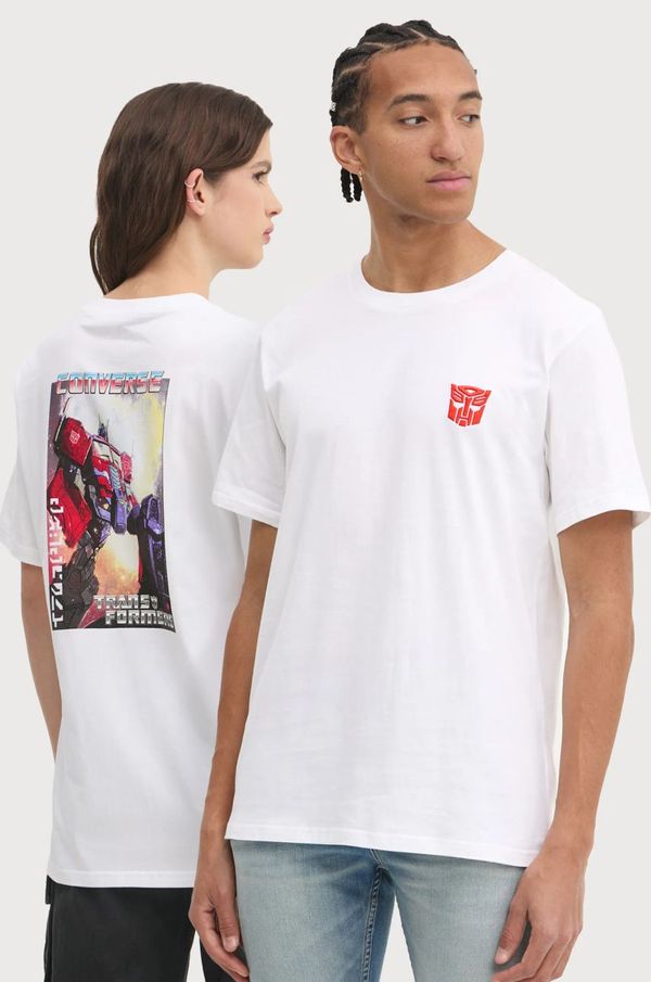 Converse Pamučna majica Converse x Transformers boja: bež, s tiskom, 10027823-A01