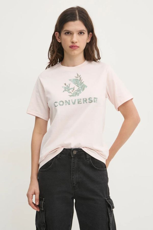 Converse Pamučna majica Converse za žene, boja: ružičasta, 10026755-A03