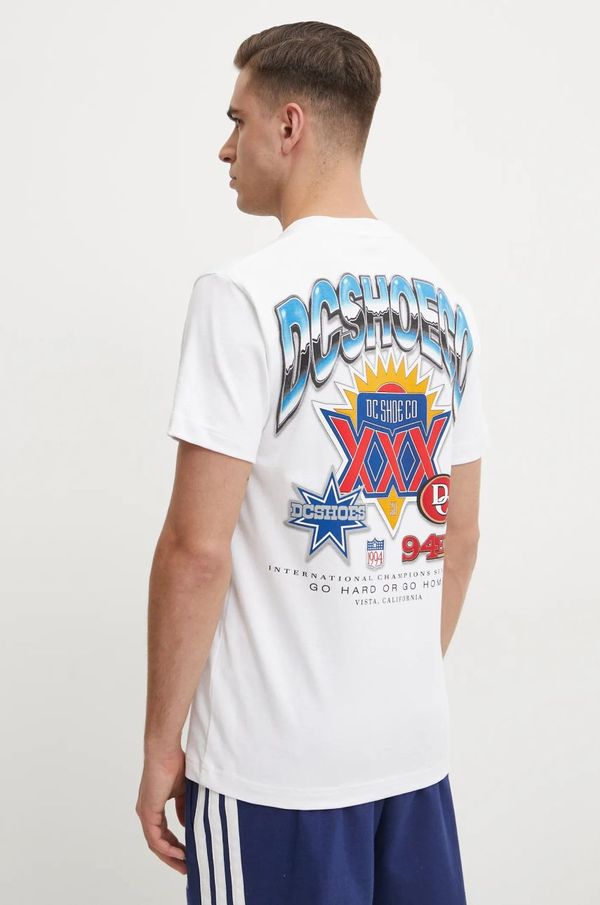 DC Pamučna majica DC Go Home za muškarce, boja: bijela, s uzorkom, ADYZT05429