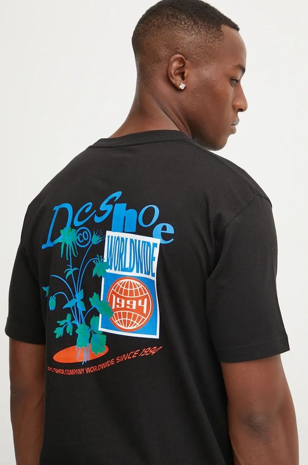 DC Pamučna majica DC Transfer za muškarce, boja: crna, s tiskom, ADYZT05411
