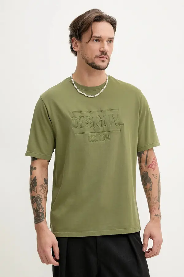 Desigual Pamučna majica Desigual WASHINGTONGR