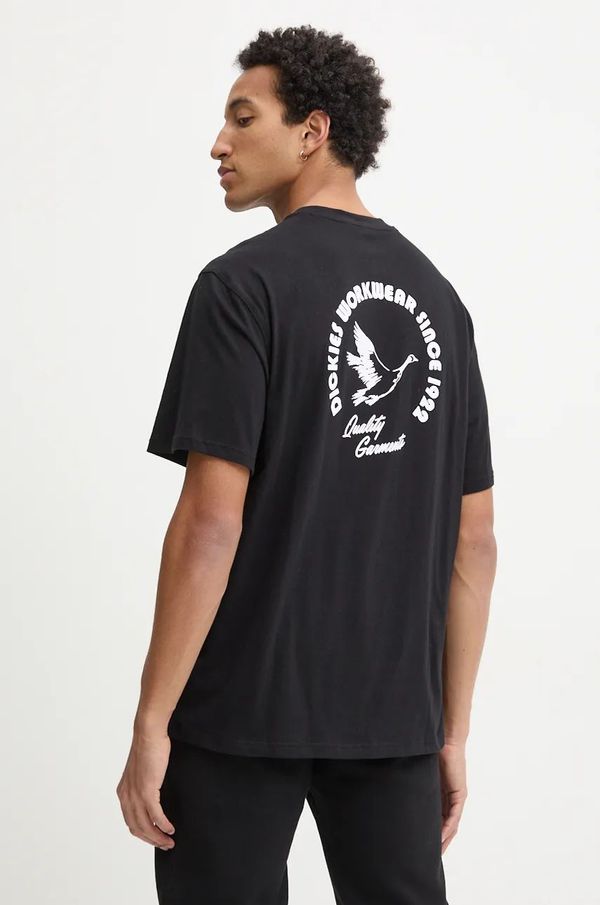 Dickies Pamučna majica Dickies GOOSE za muškarce, boja: crna, s tiskom, DK0A863G