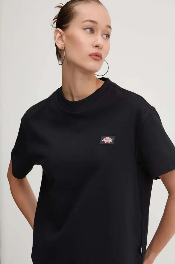 Dickies Pamučna majica Dickies OAKPORT za žene, boja: crna, DK0A4Y8L