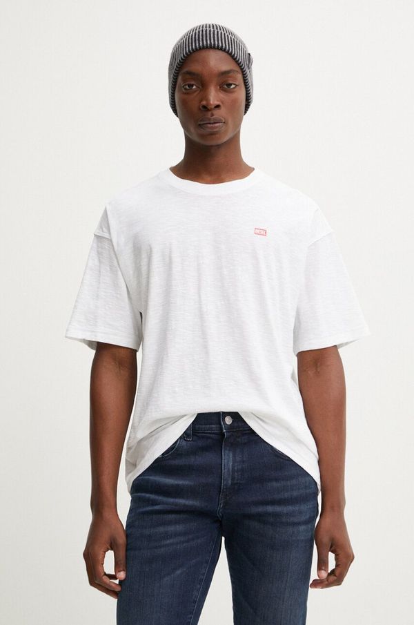 Diesel Pamučna majica Diesel T-BOXT-K2 za muškarce, boja: bijela, bez uzorka, A14814.0QKAP