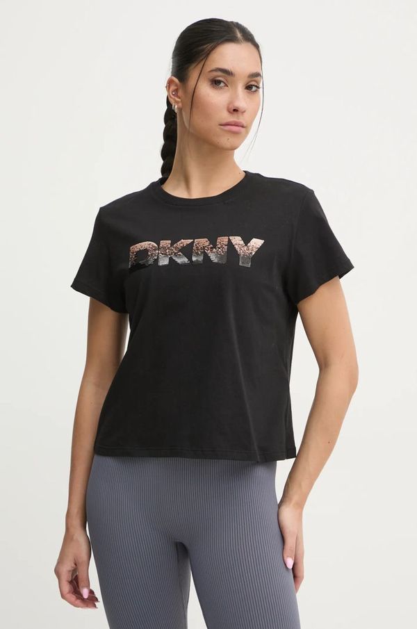DKNY Pamučna majica Dkny za žene, boja: crna, DP4T1035