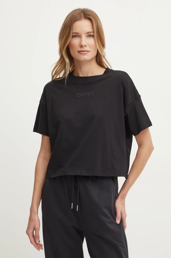 DKNY Pamučna majica Dkny za žene, boja: crna, DP4T1070