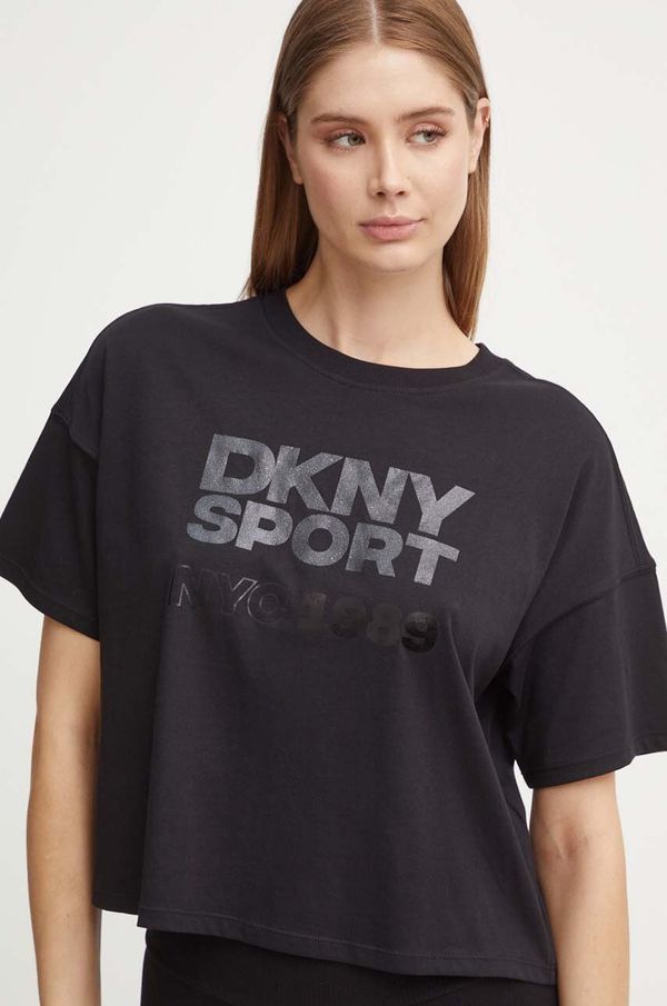 DKNY Pamučna majica Dkny za žene, boja: crna, DP4T9972
