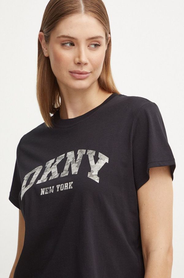 DKNY Pamučna majica Dkny za žene, boja: crna, DP4T9991