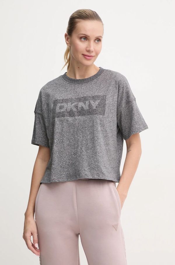 DKNY Pamučna majica Dkny za žene, boja: siva, DP4T1040