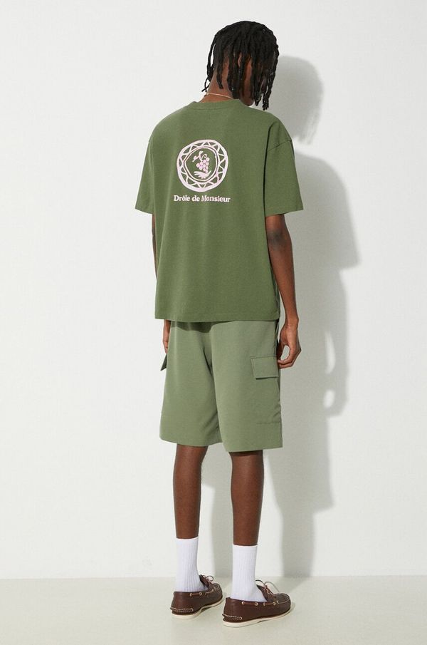 Drôle de Monsieur Pamučna majica Drôle de Monsieur Le T-Shirt Art de la Table za muškarce, boja: zelena, s tiskom, D-TS186-CO134-KK