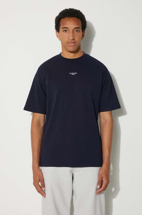 Drôle de Monsieur Pamučna majica Drôle de Monsieur Le T-Shirt Slogan Classique za muškarce, boja: tamno plava, s tiskom, PERM-TS202-CO002-NY