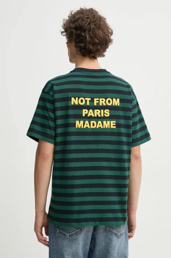 Drôle de Monsieur Pamučna majica Drôle de Monsieur Le T-Shirt Slogan RayE za muškarce, boja: tamno plava, s uzorkom, F-TS224-CO135-NY