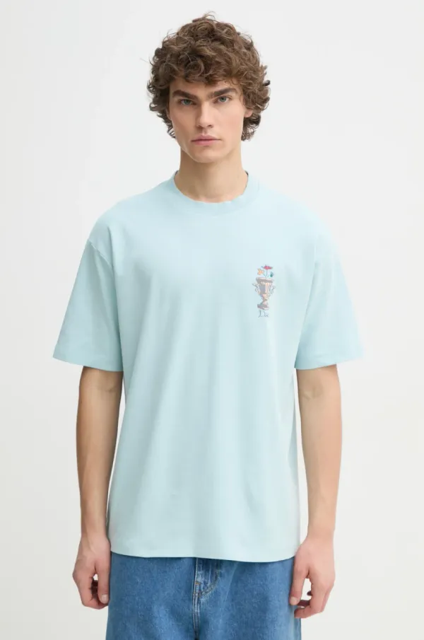 Drôle de Monsieur Pamučna majica Drôle de Monsieur Le T-Shirt Vase za muškarce, s tiskom, F-TS225-CO002-LBE