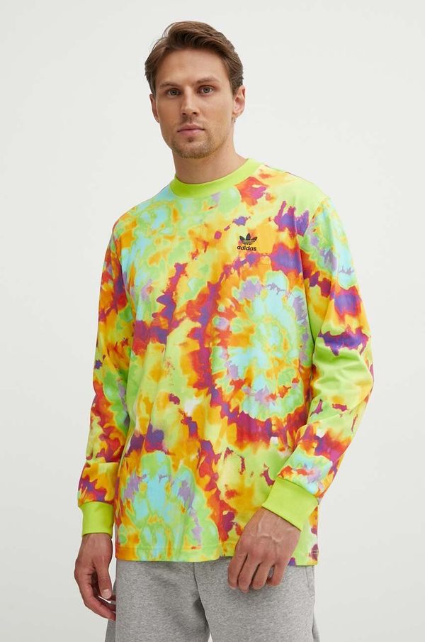 adidas Originals Pamučna majica dugih rukava adidas Originals boja: zelena, s uzorkom, IZ0093