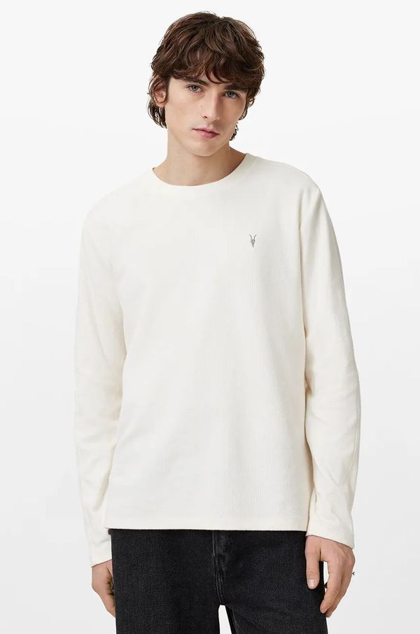 AllSaints Pamučna majica dugih rukava AllSaints ROWE boja: bijela, bez uzorka, M027JB